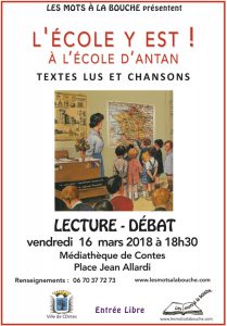 événement des mots à la bouche lecture débat en mars 2018