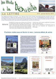 lettre mensuelle des mots à la bouche numéro 41