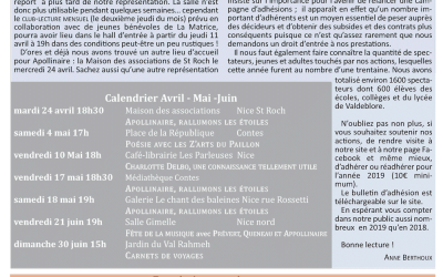 Lettre 45 – Avril 2019