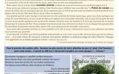 Lettre 54 – Juillet 2021