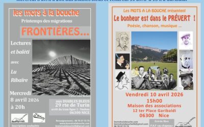 “FRONTIÈRES” Lectures et balèti (Printemps des migrations) et LE BONHEUR EST DANS LE PREVERT