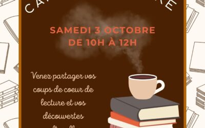 Nouveau Café littéraire pour la rentrée 2026-27